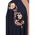Afghani embroidered Kaftan abaya- Navy Blue